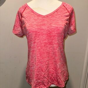 Women's Pink V-Neck Top